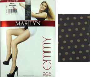 Marilyn Emmy 925 R1/2 rajstopy kropeczki grigio/sabia